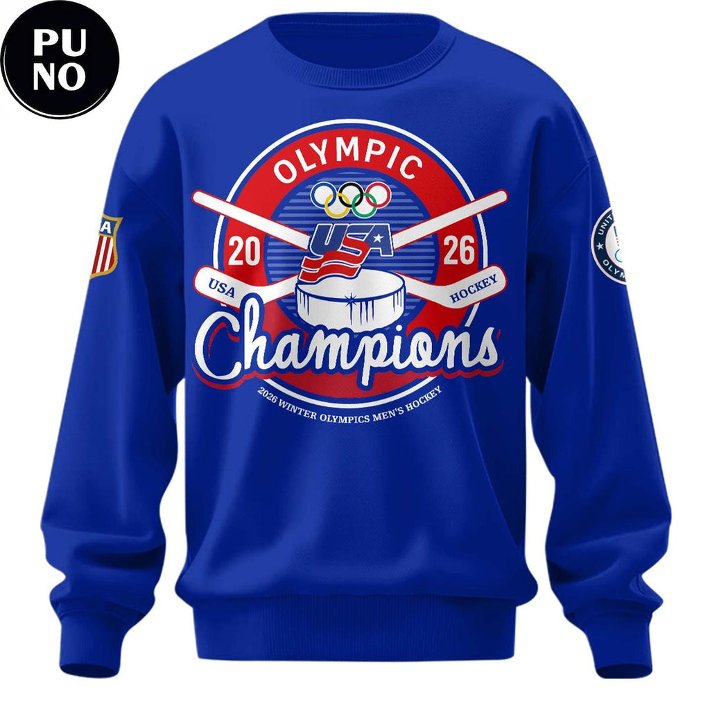 USA Hockey Men Olympic Champions 2026 Hoodie T-Shirt