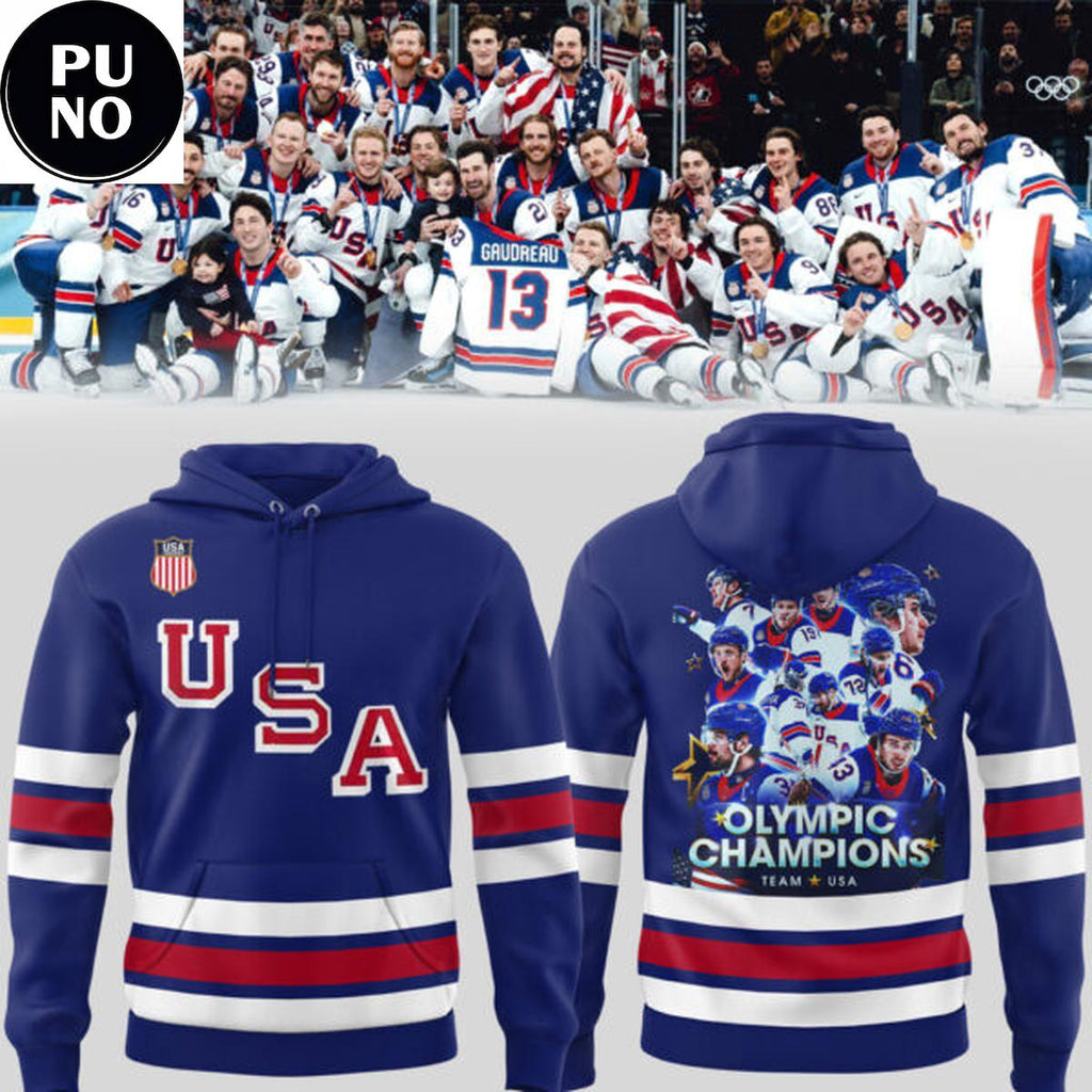 USA Mens Ice Hockey Team Olympic 2026 Champions America Proud Hoodie