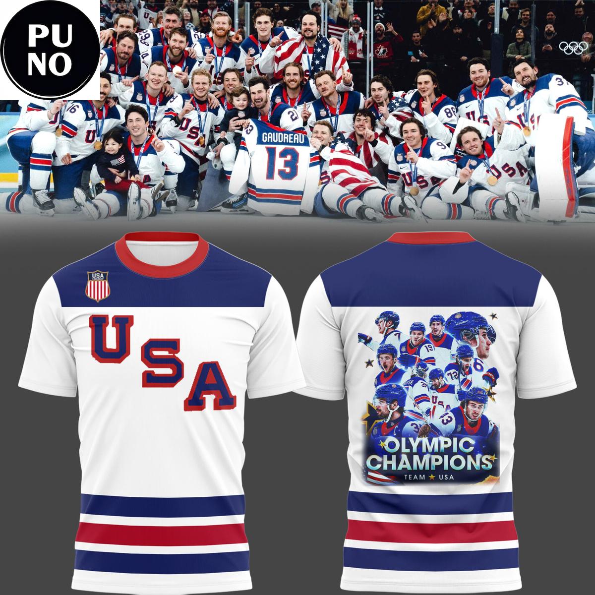 USA Mens Ice Hockey Team Olympic 2026 Champions America Proud Hoodie