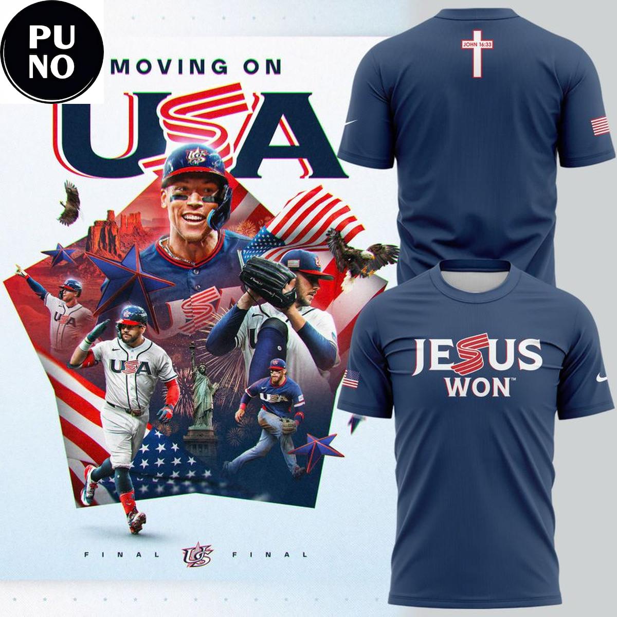 USA Team Jesus Won John 16:33 World Baseball Classic 2026 T-Shirt