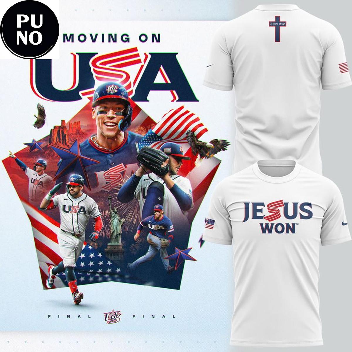 USA Team Jesus Won John 16:33 World Baseball Classic 2026 T-Shirt