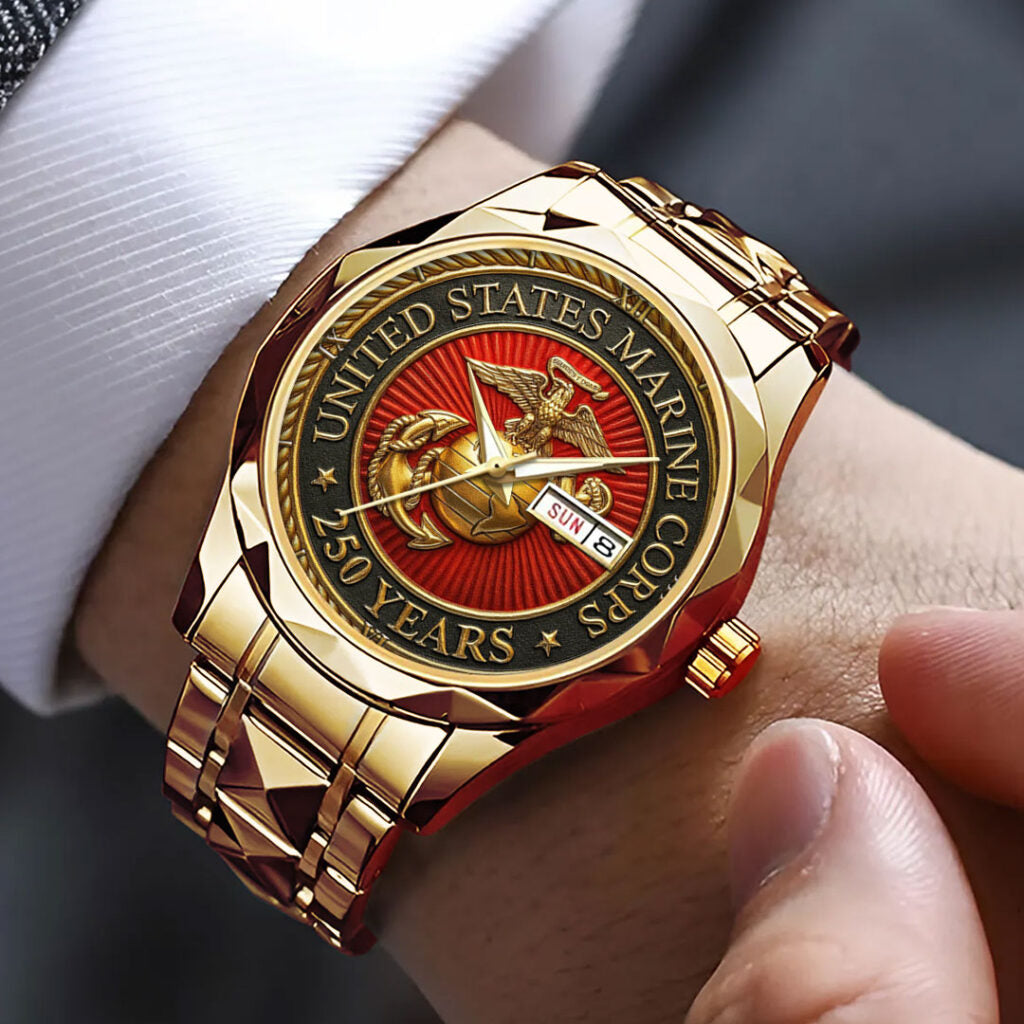US Marine Corps 250th Anniversary Alloy Luxury Quartz Watch - TMTHU1341