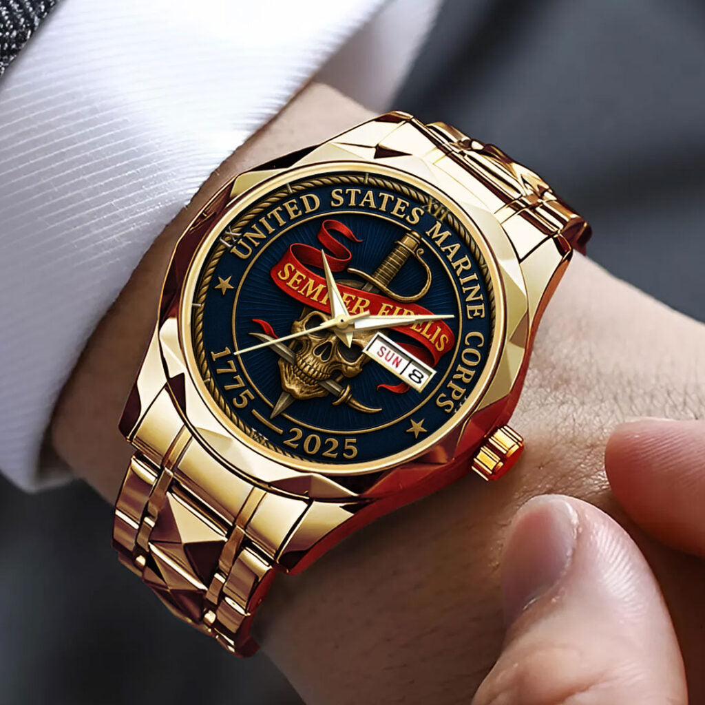 US Marine Corps 250th Anniversary Alloy Luxury Quartz Watch - HOATT13651