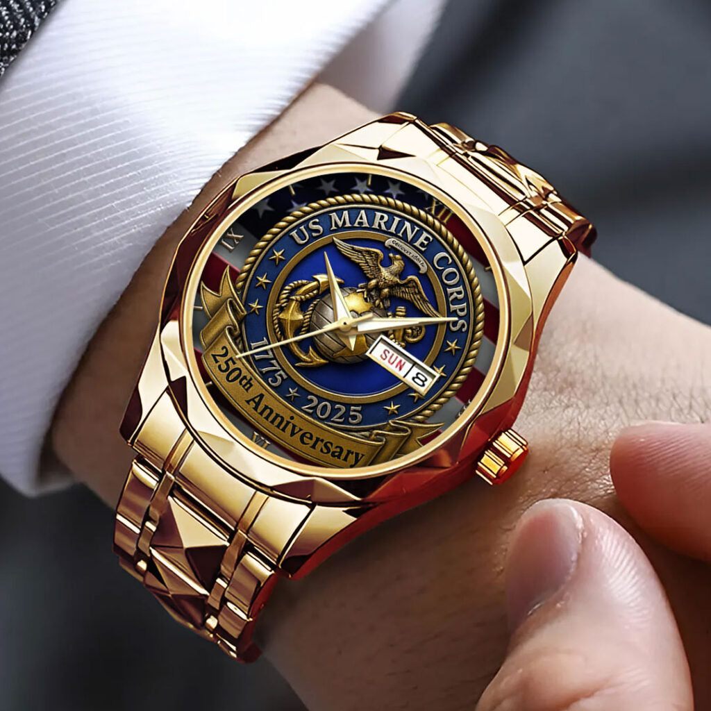 US Marine Corps 250th Anniversary 2025 Alloy Luxury Quartz Watch - TMTHU581