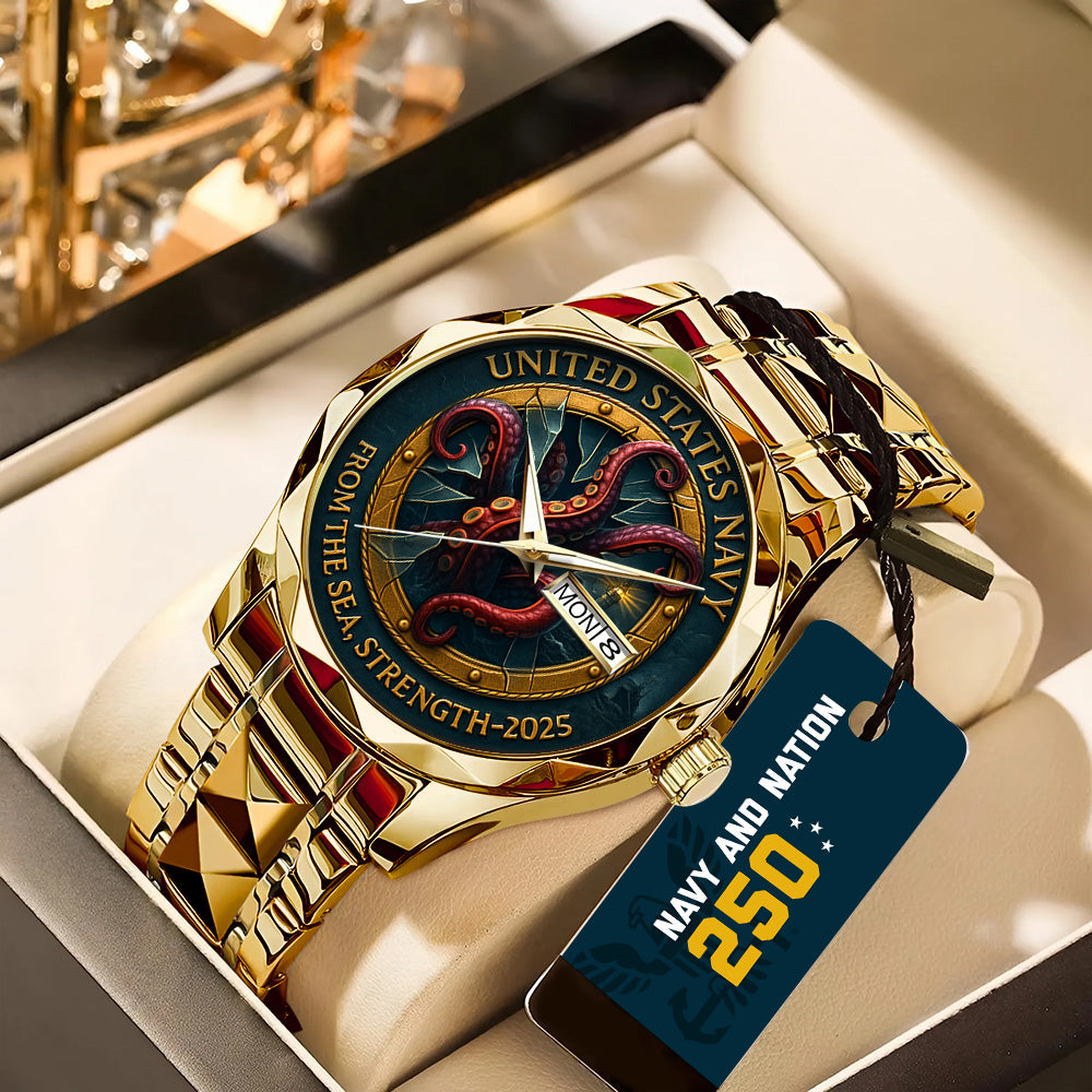 US Navy 250th Anniversary Alloy Luxury Quartz Watch - TANTN17364