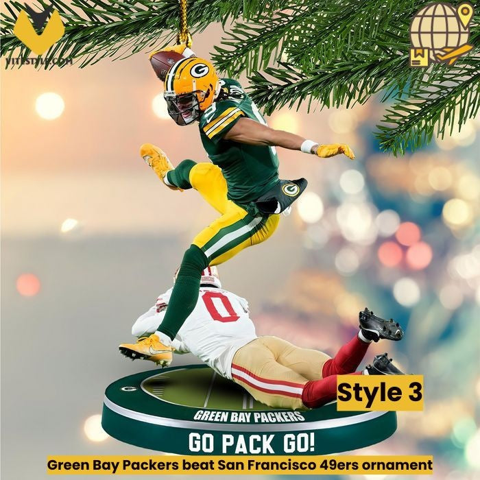 Green Bay Packers beat San Francisco 49ers ornament