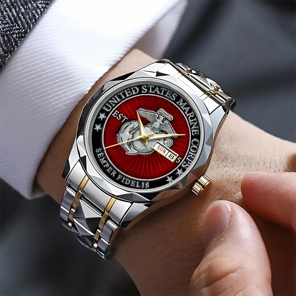 US Marine Corps Alloy Luxury Quartz Watch - TANTN 14629
