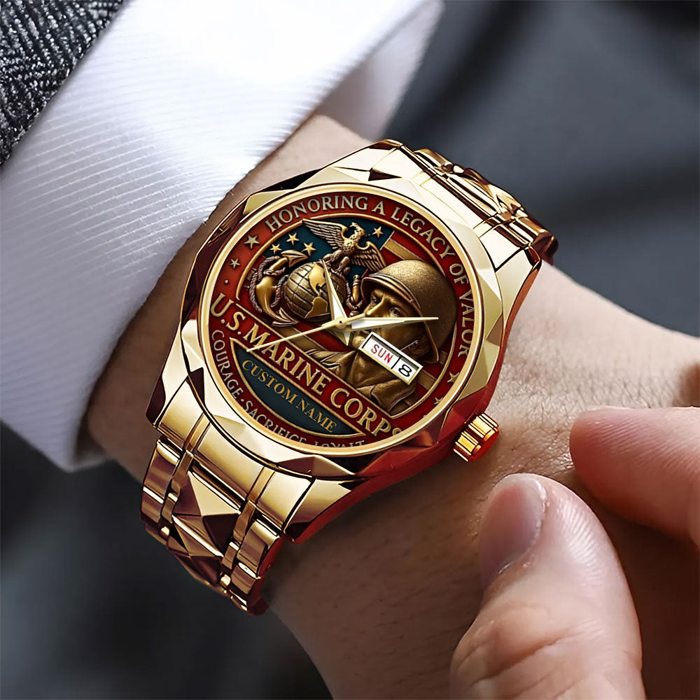 Personalized US Marine Corps Alloy Luxury Quartz Watch - TANTN 15285