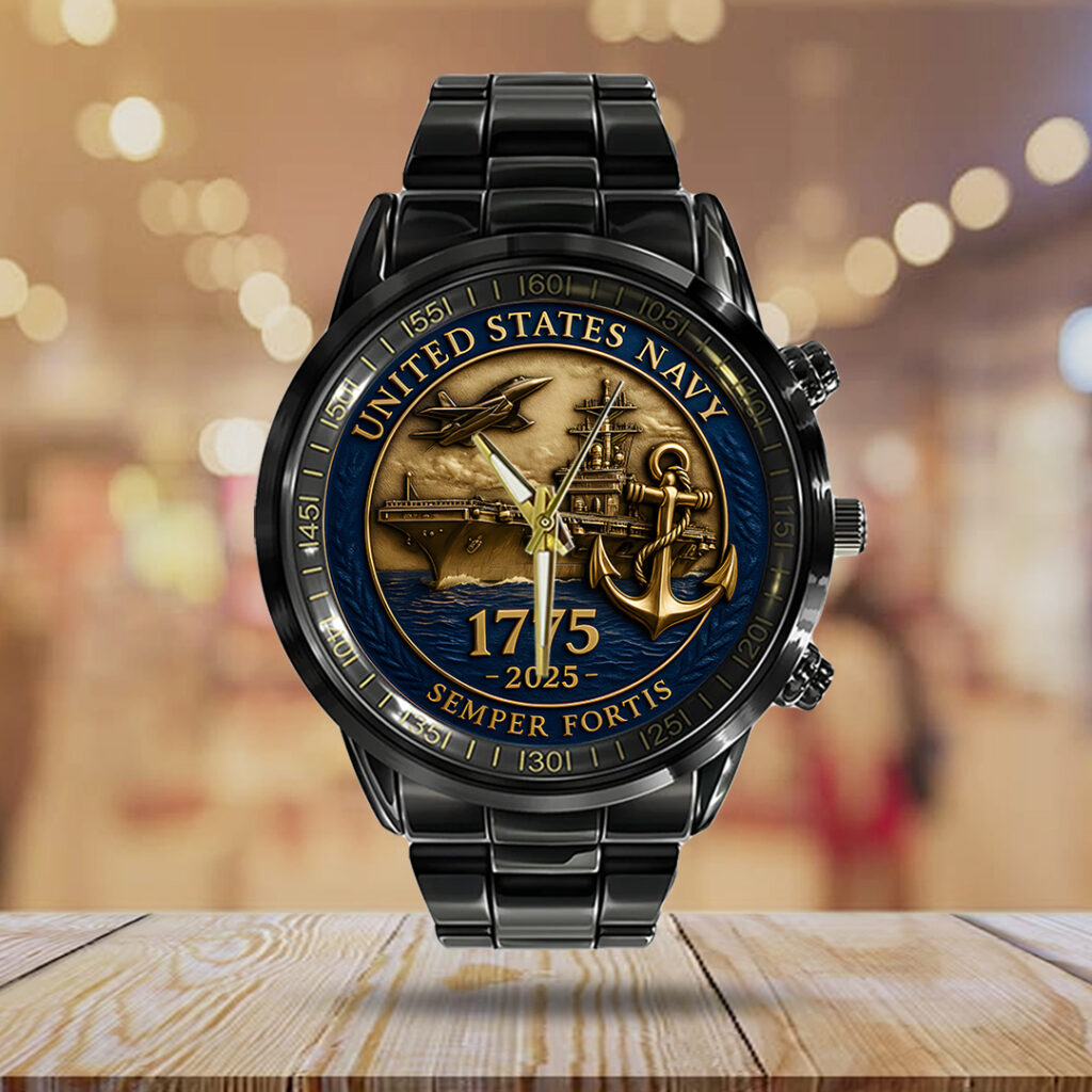 US Navy Black Stainless Steel Watch - TANTN15892