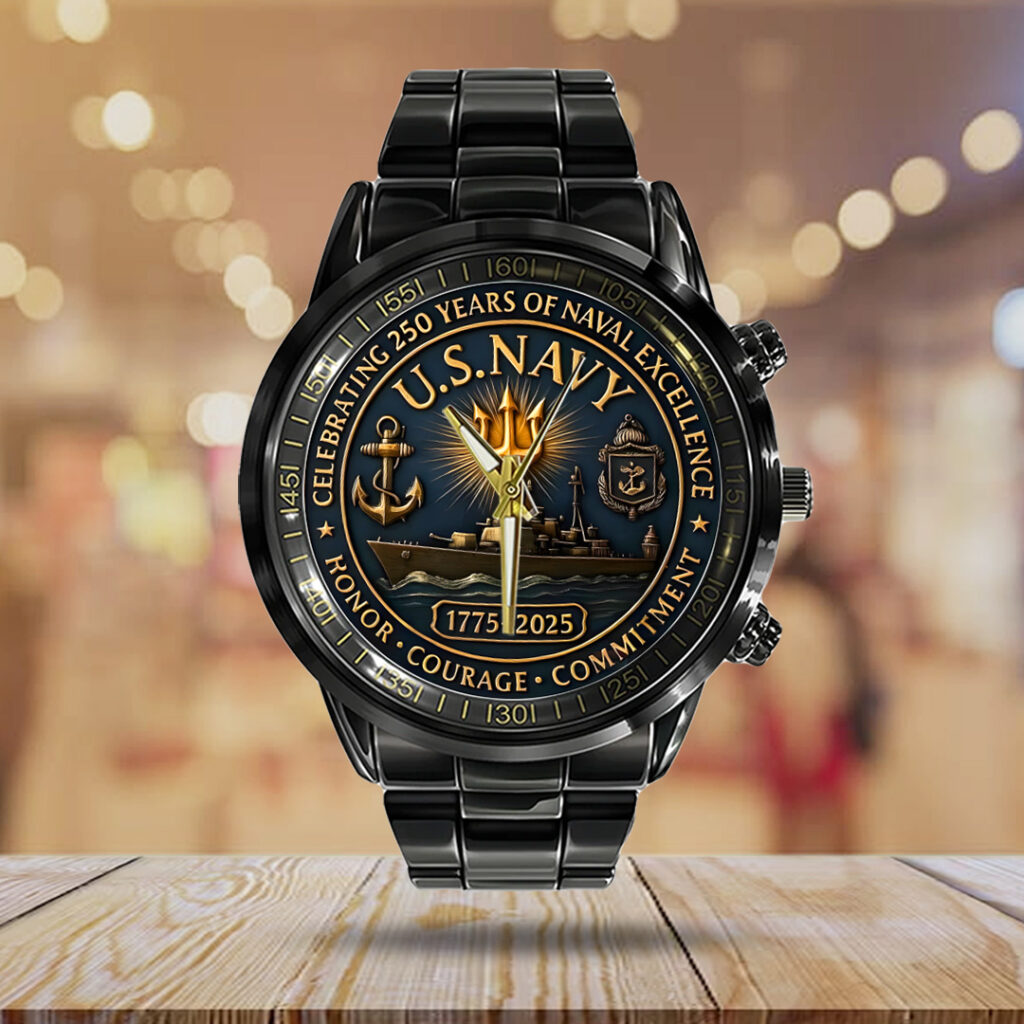 US Navy Black Stainless Steel Watch - TANTN15984