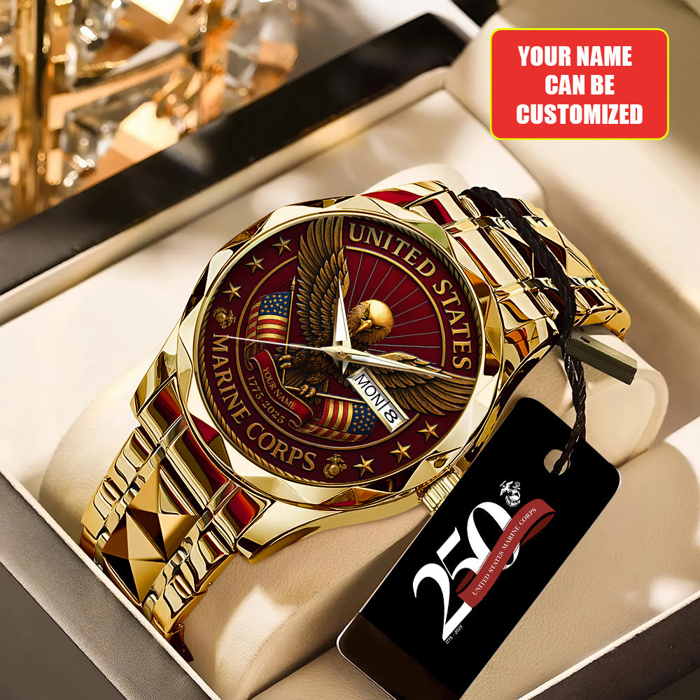 Personalized US Marine Corps Alloy Luxury Quartz Watch - TANTN 15107