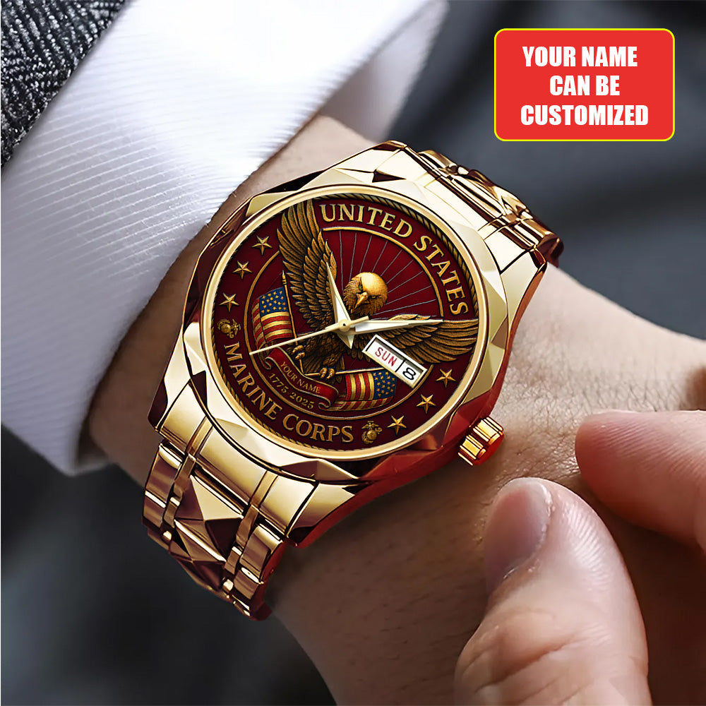 Personalized US Marine Corps Alloy Luxury Quartz Watch - TANTN 15107