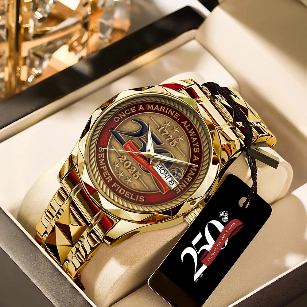 US Marine Corps Alloy Luxury Quartz Watch - TANTN 14222