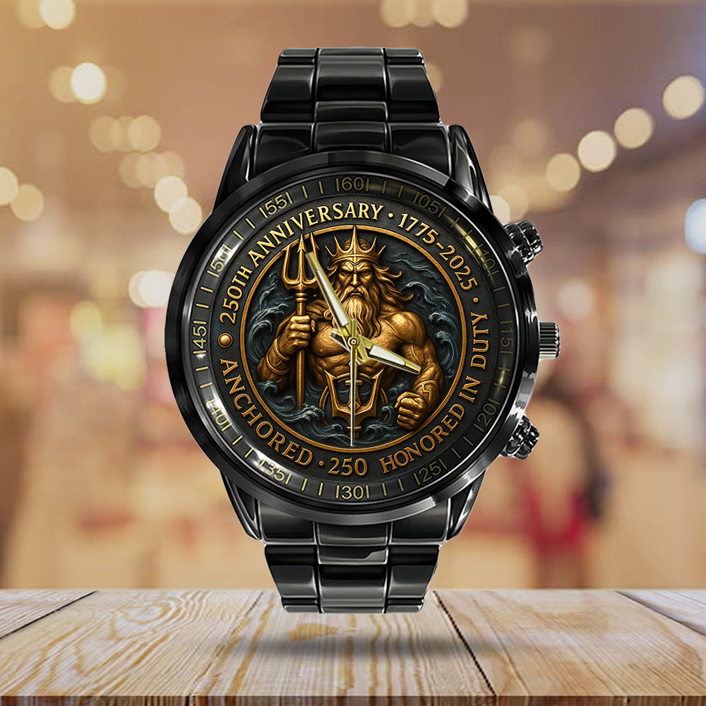 US Navy Black Stainless Steel Watch - TANTN15986