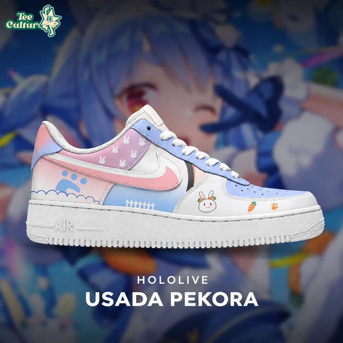 Usada Pekora Hololive Custom Low Top Shoes Anime Sneaker