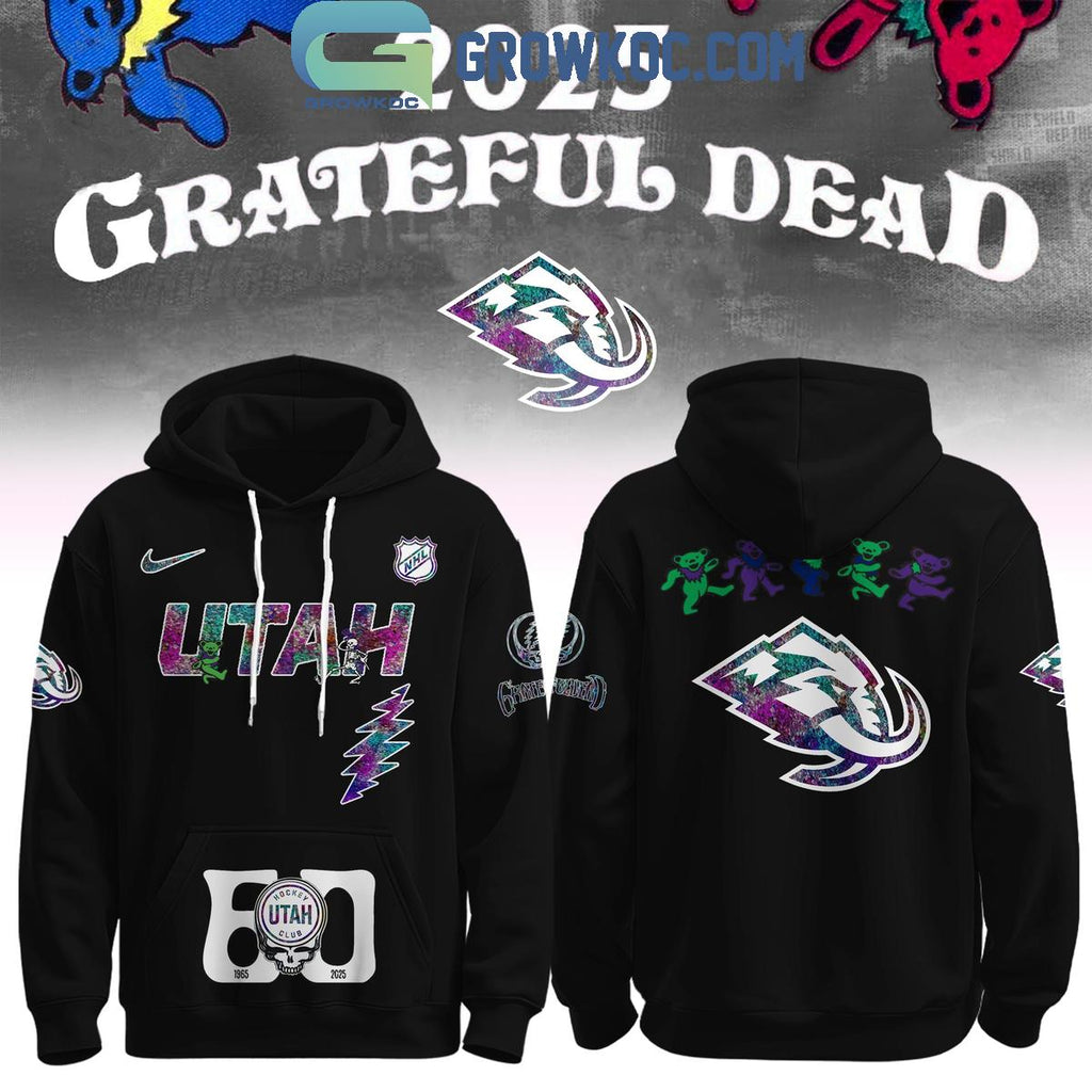 Utah Mammoth Grateful Dead 60 Years Hoodie Shirt