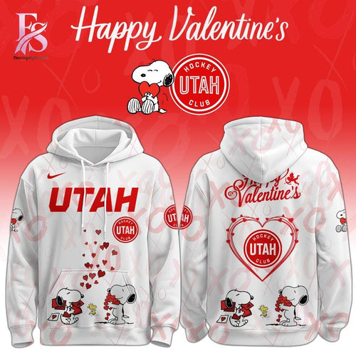 Utah Mammoth Snoopy Valentine Hoodie