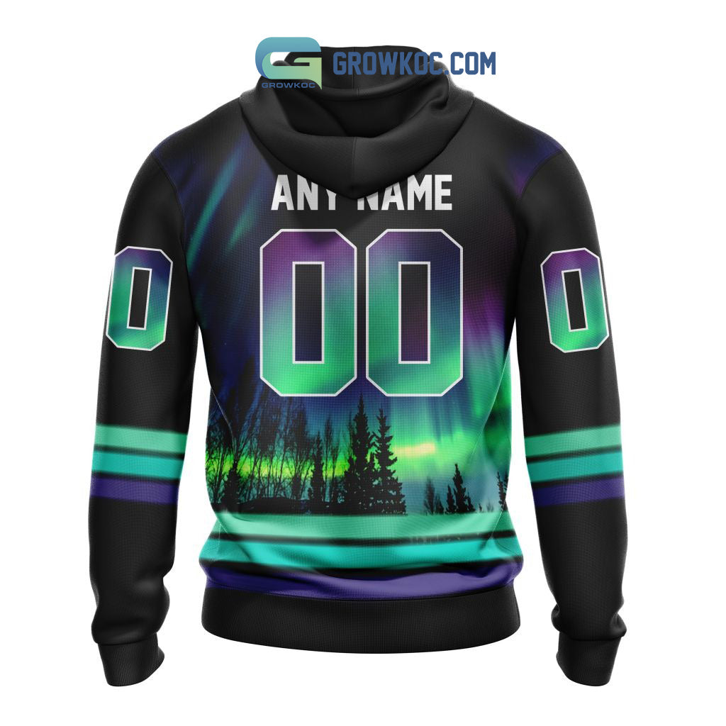 Utah Mammoth Special Design With Northern Lights Hoodie T Shirt