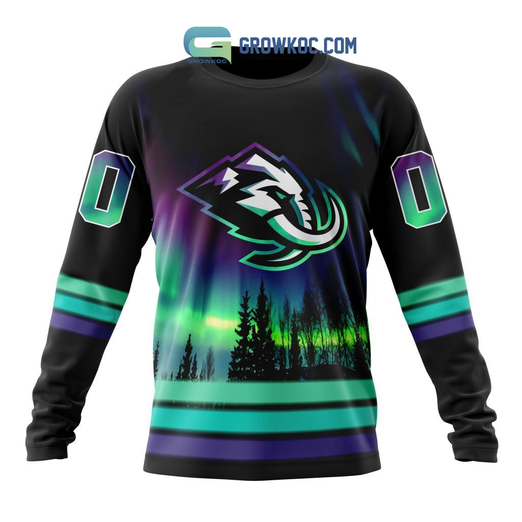Utah Mammoth Special Design With Northern Lights Hoodie T Shirt