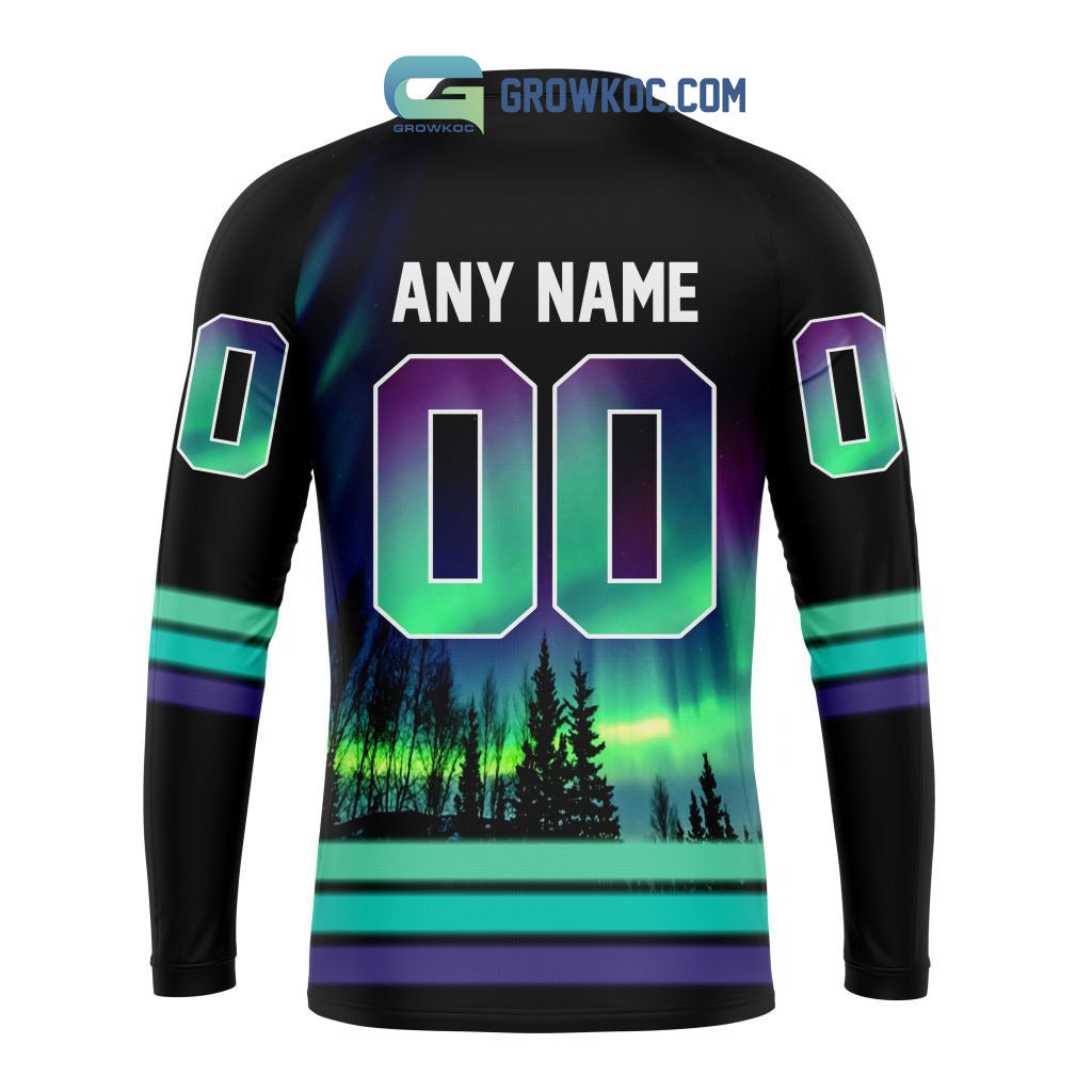Utah Mammoth Special Design With Northern Lights Hoodie T Shirt