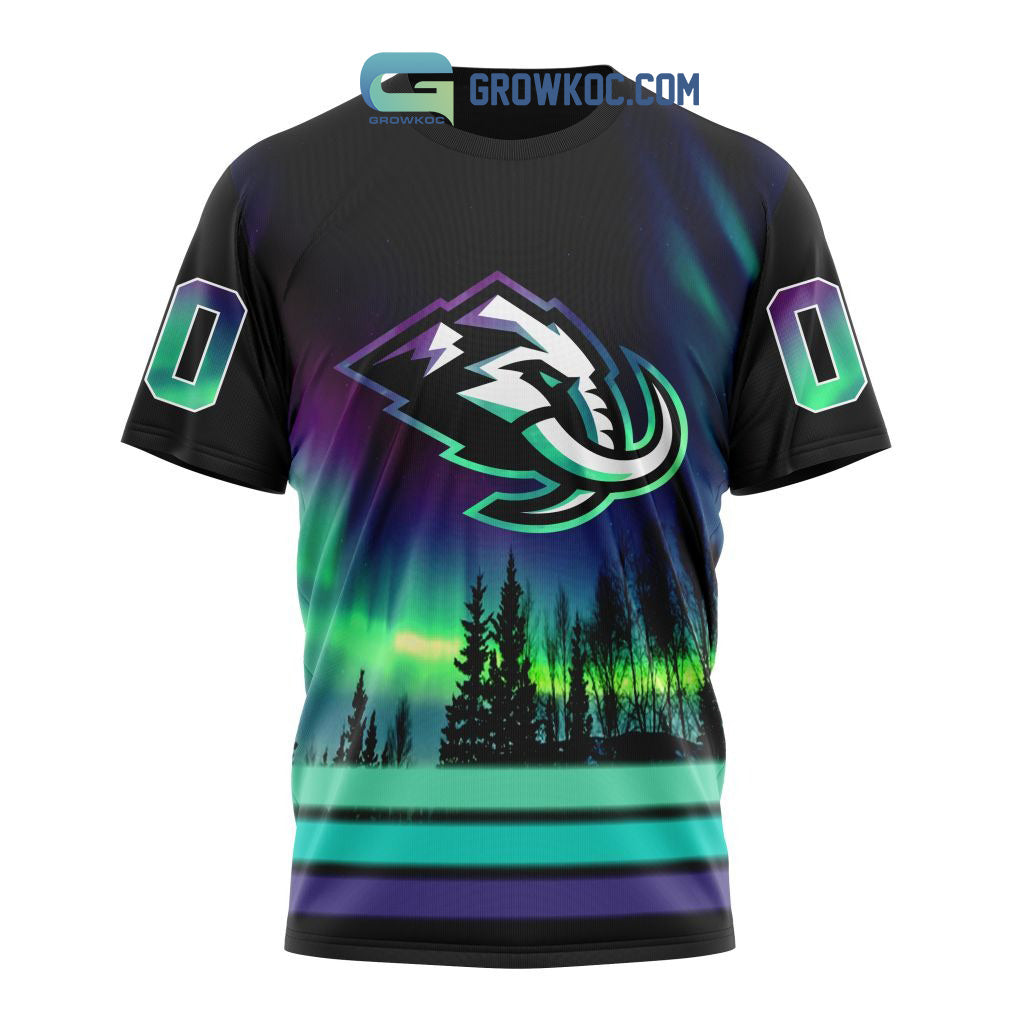 Utah Mammoth Special Design With Northern Lights Hoodie T Shirt