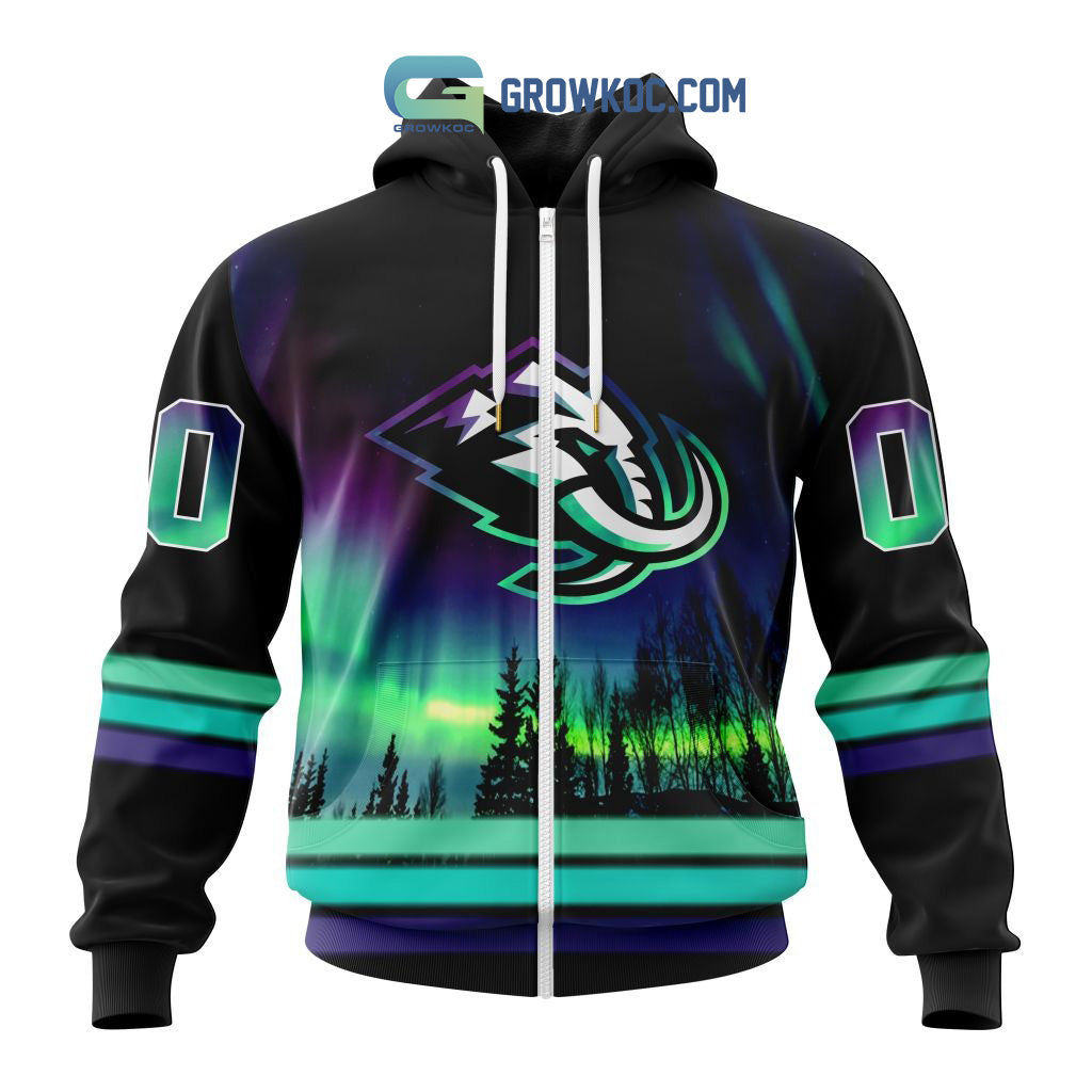 Utah Mammoth Special Design With Northern Lights Hoodie T Shirt