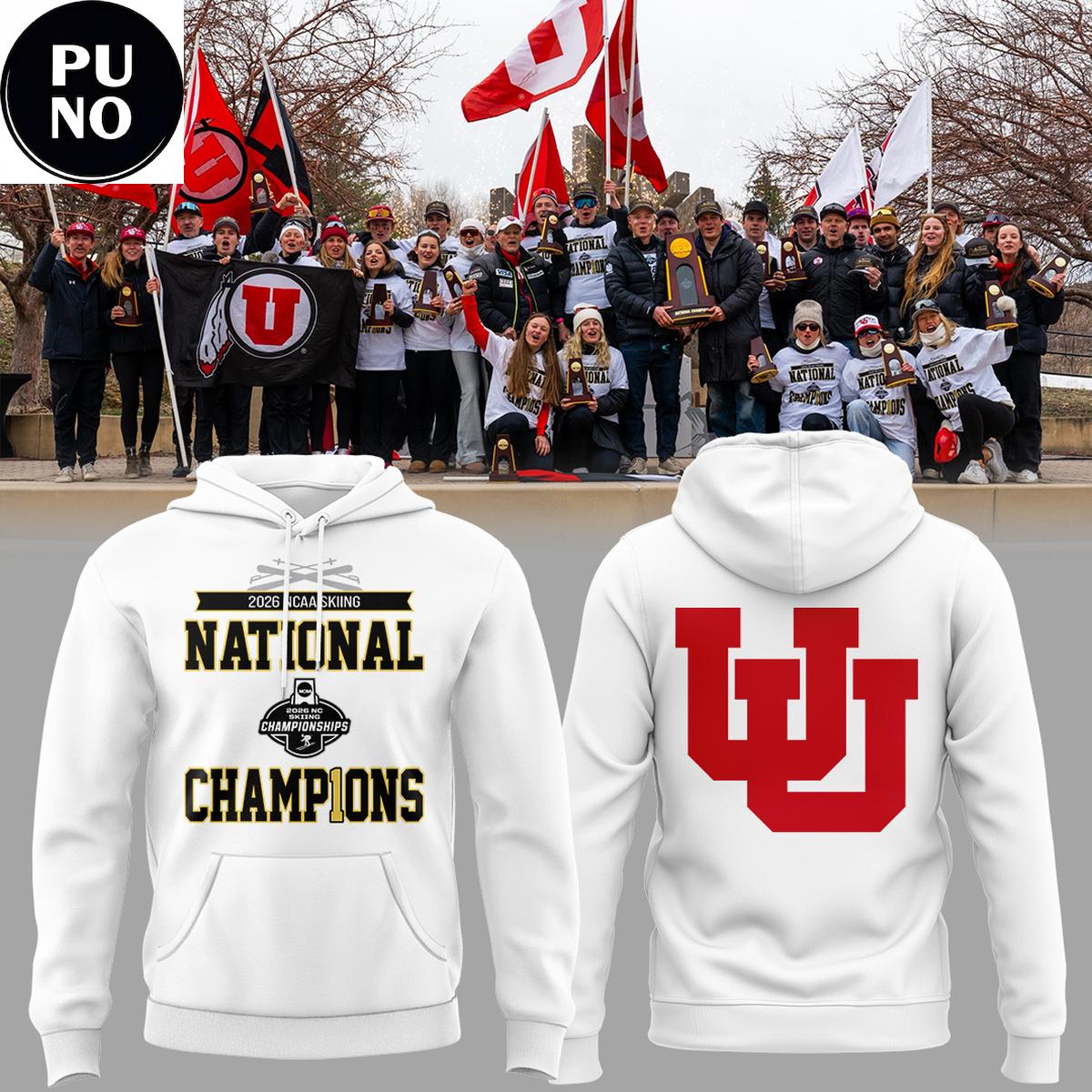 Utah Ski Team National Title NCAA Skiing Champions 2026 Hoodie T-Shirt