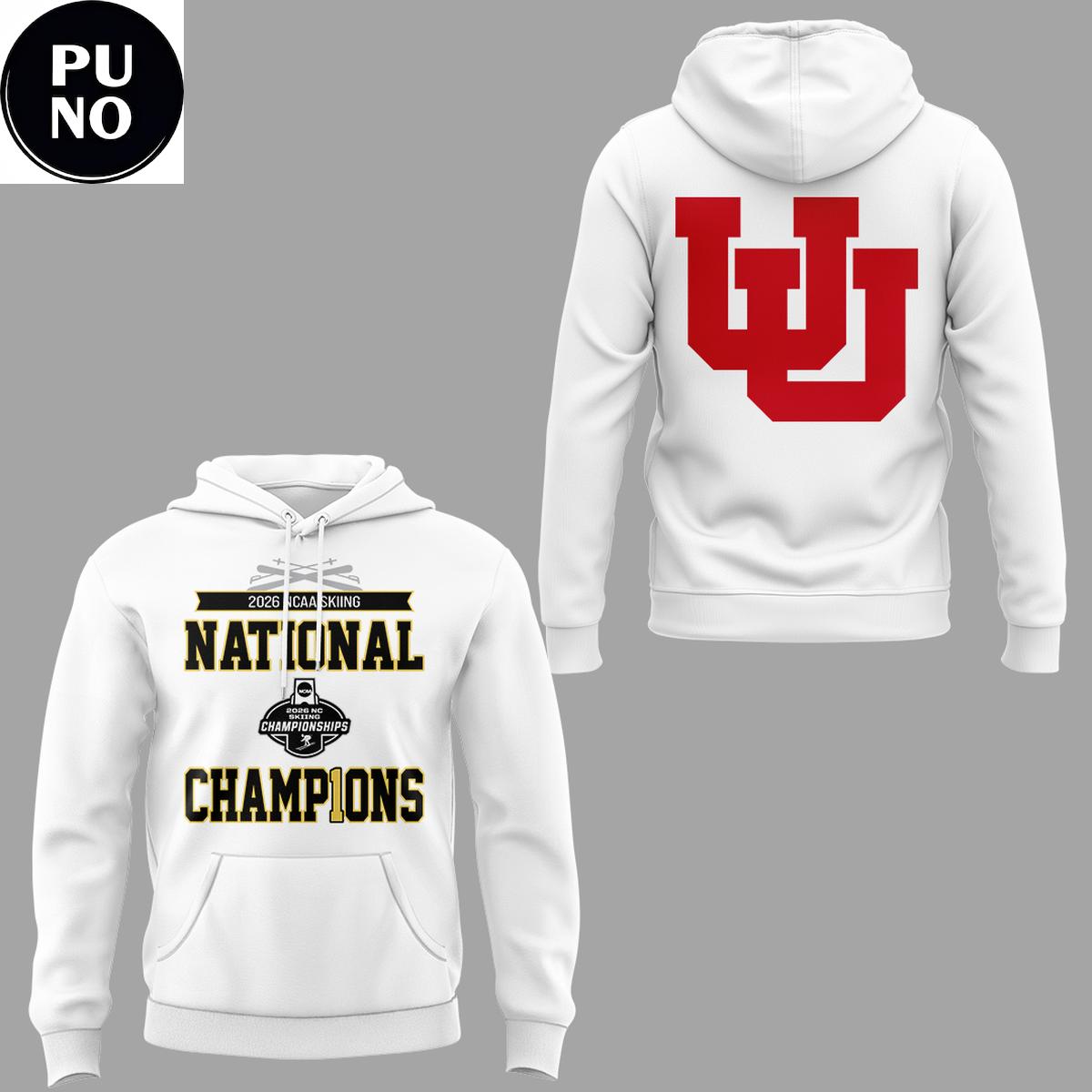 Utah Ski Team National Title NCAA Skiing Champions 2026 Hoodie T-Shirt