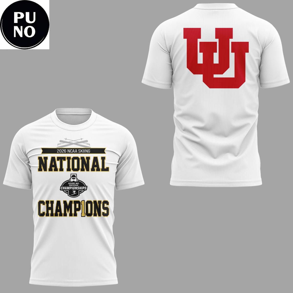 Utah Ski Team National Title NCAA Skiing Champions 2026 Hoodie T-Shirt
