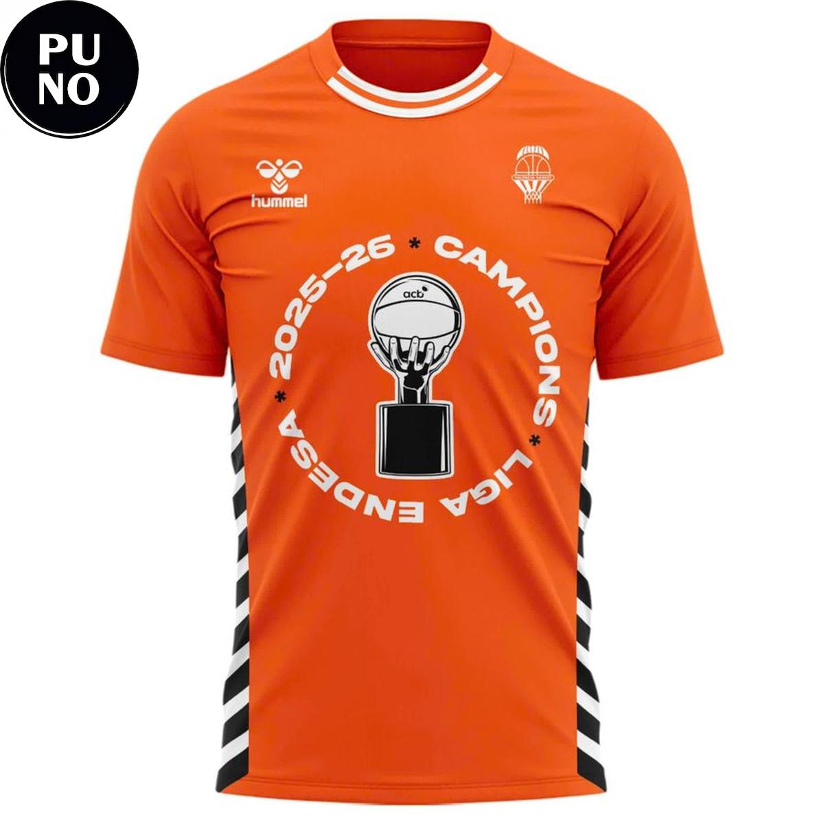 Valencia Basket 2026 Liga Endesa Champions Roster T-Shirt