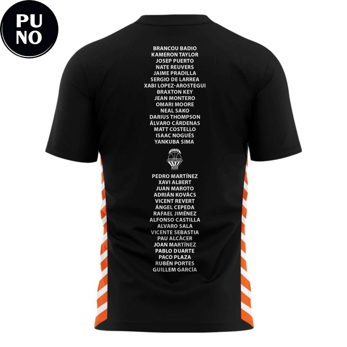 Valencia Basket 2026 Liga Endesa Champions Roster T-Shirt