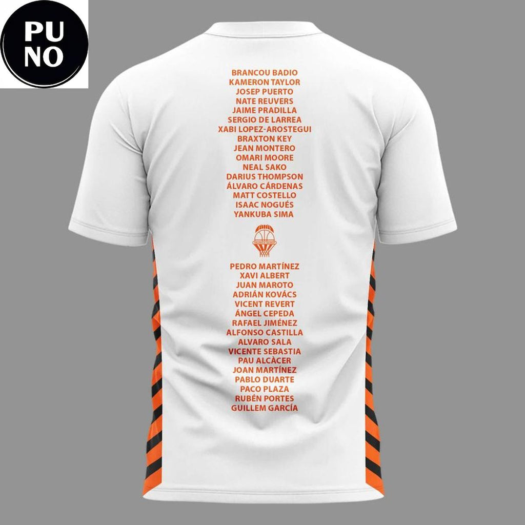 Valencia Basket 2026 Liga Endesa Champions Roster T-Shirt