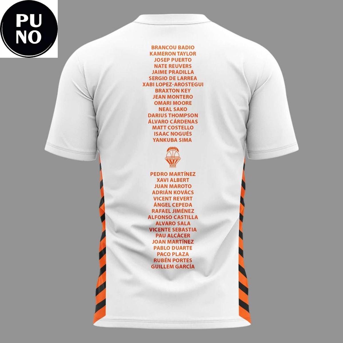 Valencia Basket 2026 Liga Endesa Champions Roster T-Shirt