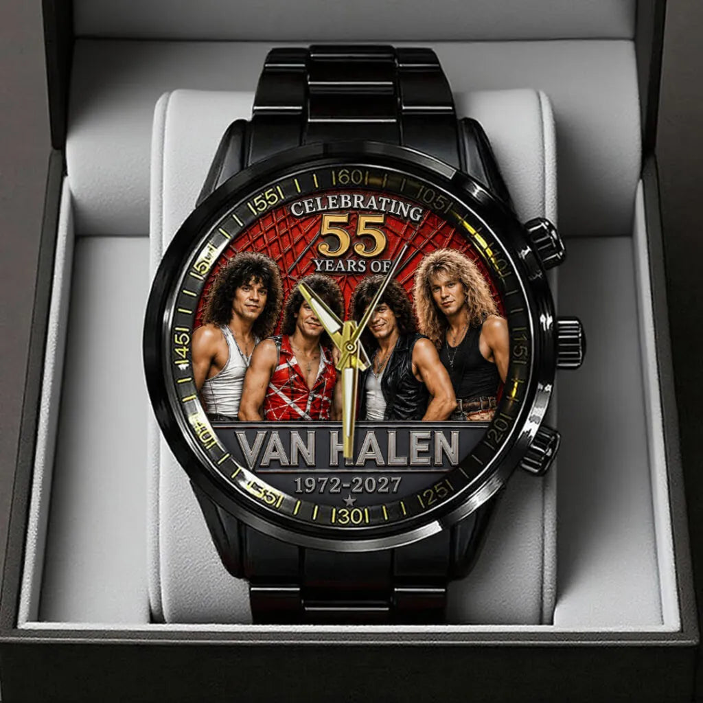 Van Halen 55 Years Anniversary Black Stainless Steel Watch - TANTN24557