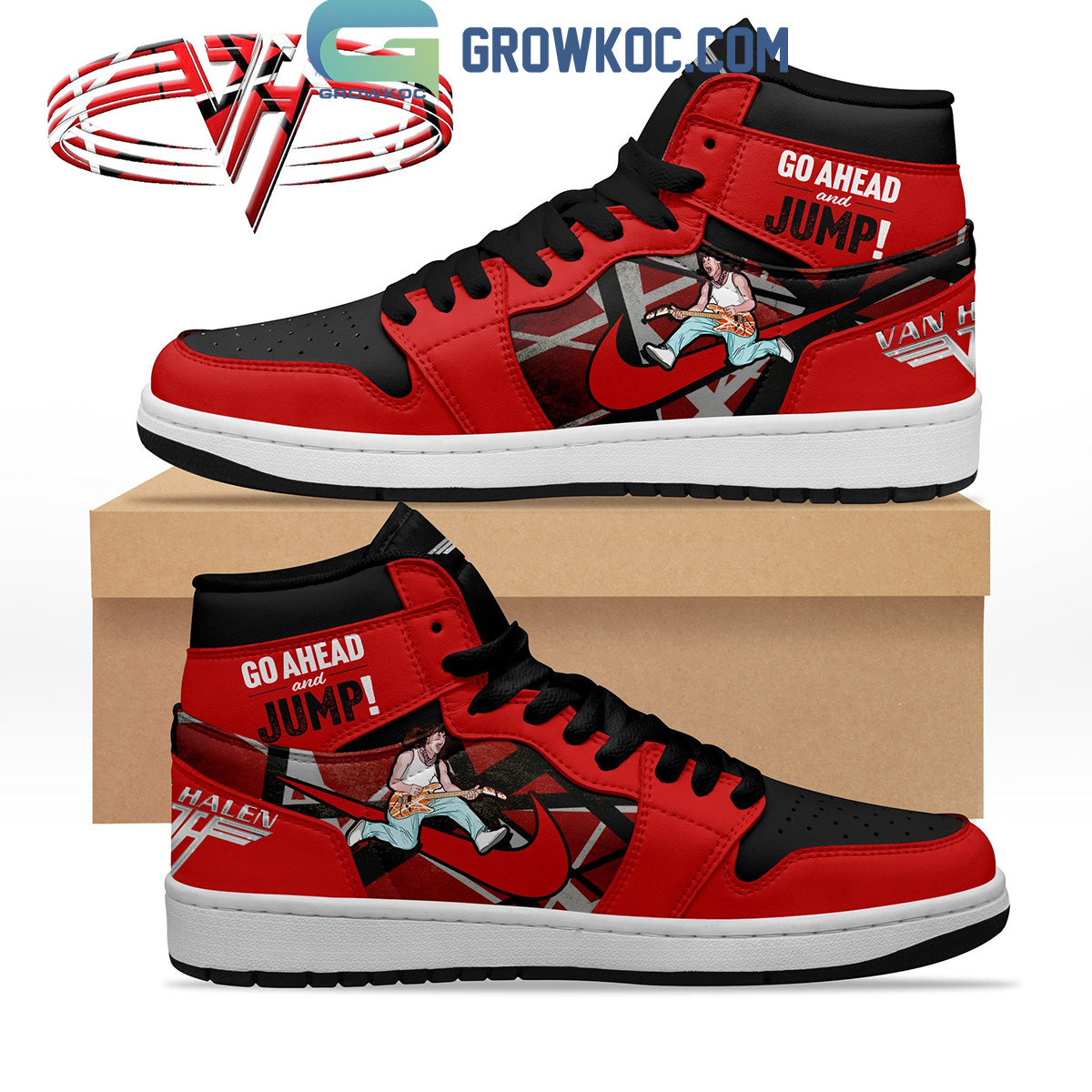 Van Halen Go Ahead And Jump Air Jordan 1 Shoes