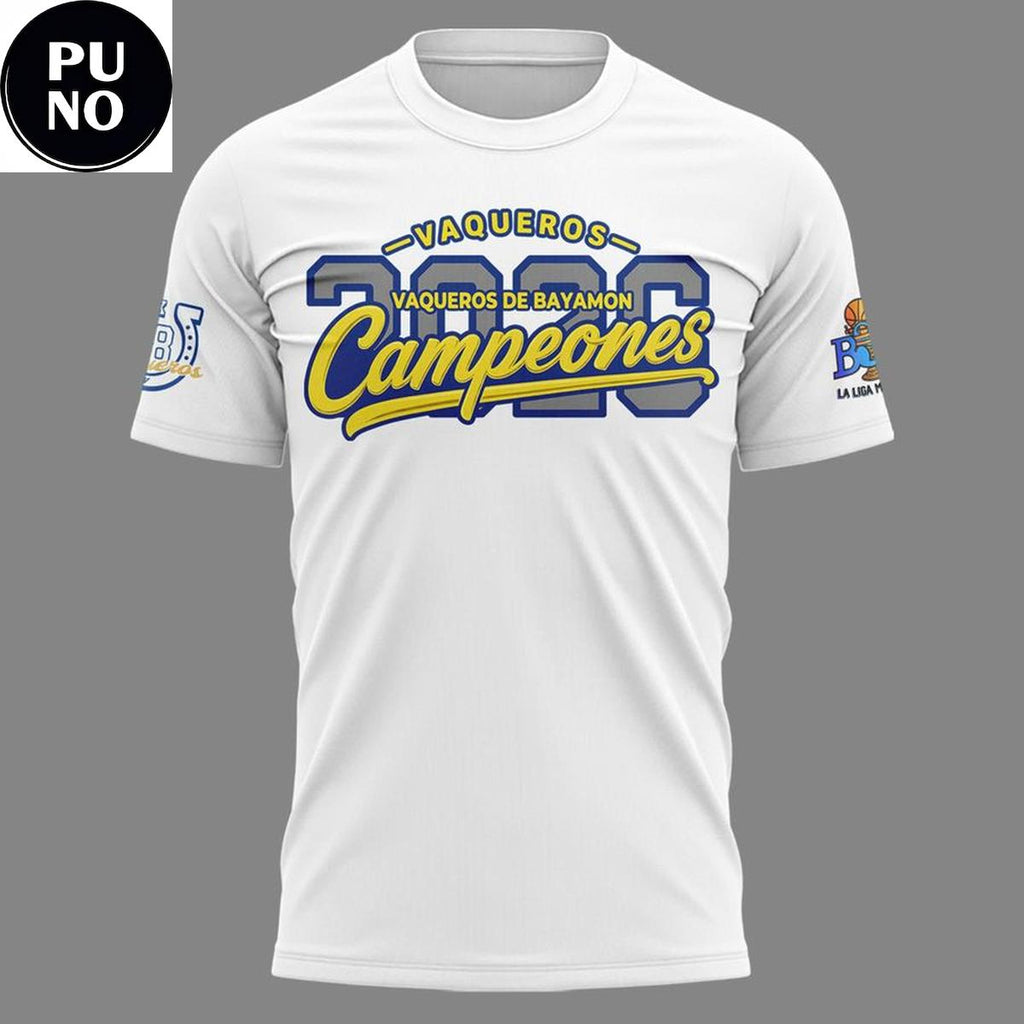 Vaqueros de Bayamon 2026 BSN Campeones Locker Room Hoodie T-Shirt