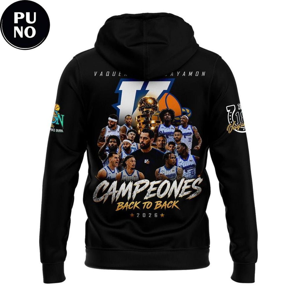 Vaqueros de Bayamon 2026 BSN Campeones Locker Room Hoodie T-Shirt
