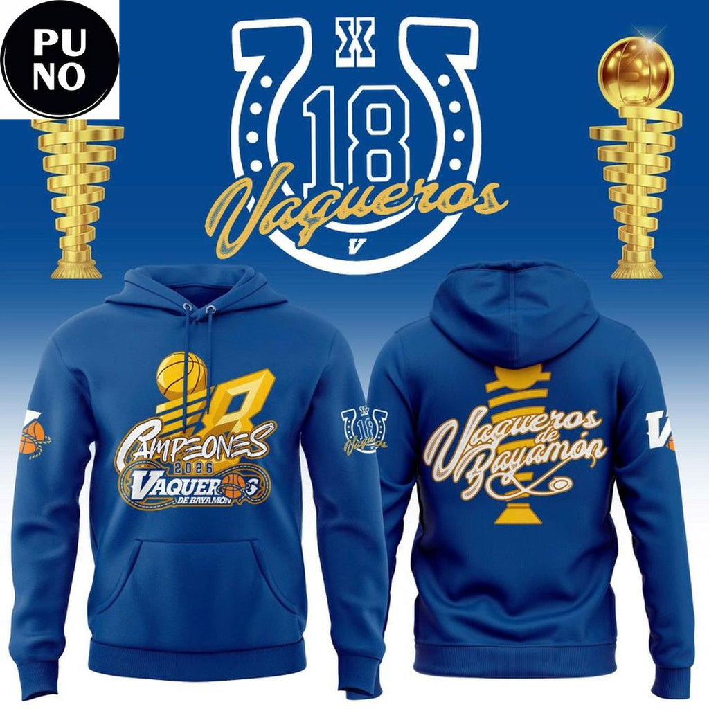 Vaqueros de Bayamon 2026 Baloncesto Superior Nacional Campeones Hoodie T-Shirt
