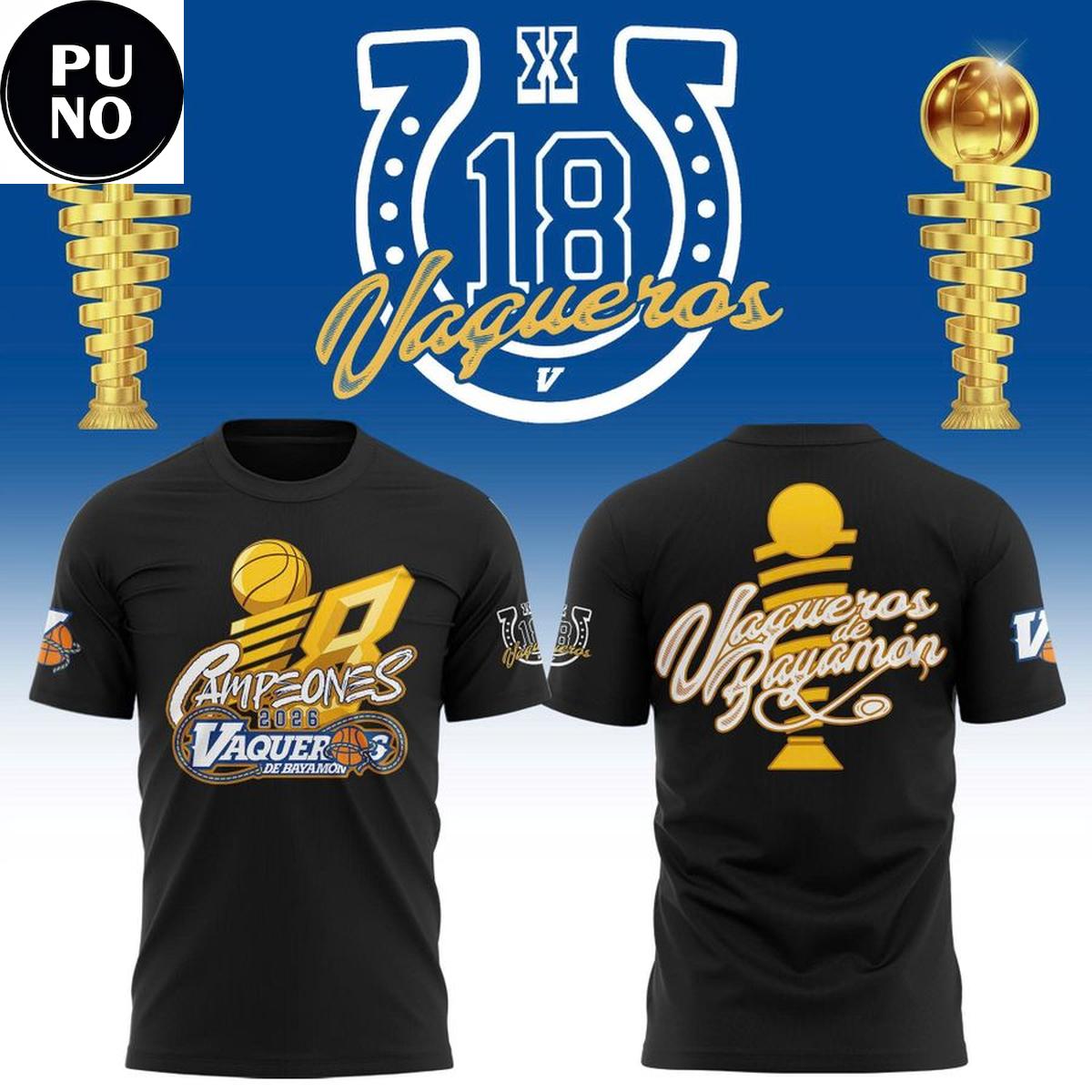 Vaqueros de Bayamon 2026 Baloncesto Superior Nacional Campeones Hoodie T-Shirt