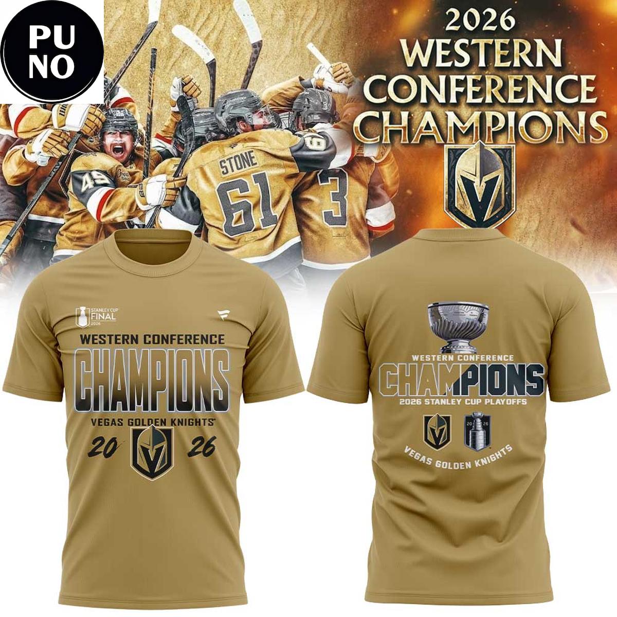 Vegas Golden Knights 2026 Western Conference Champions Stanley Cup Hoodie T-Shirt