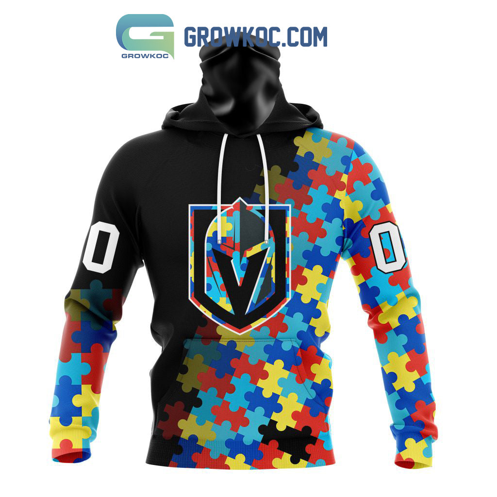 Vegas Golden Knights Puzzle Design Autism Awareness Personalized Hoodie Shirts