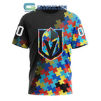 Vegas Golden Knights Puzzle Design Autism Awareness Personalized Hoodie Shirts