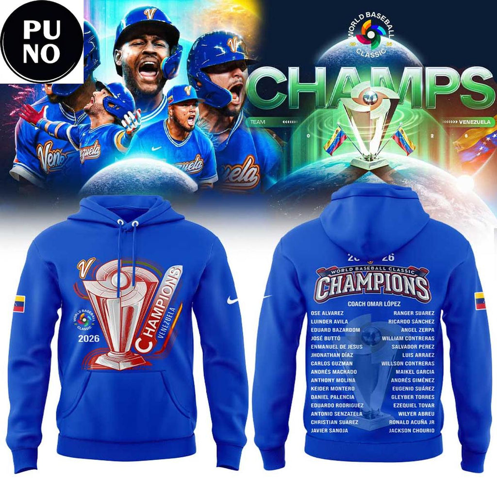 Venezuela Baseball 2026 World Baseball Classic Champions Locker Room Hoodie T-Shirt