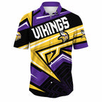 Bold Geometric Minnesota Vikings Hawaiian Shirt