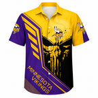Bold Skull Inspired Minnesota Vikings Hawaiian Shirt