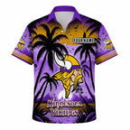 Beachfront Classic Car Minnesota Vikings Custom Name Hawaiian Shirt