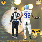 Detroit Lions Coach Dan Campell Christmas Ornaments