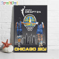 WNBA Draft 2024 Chicago Sky Wall Art Poster Canvas