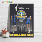 WNBA Draft 2024 Chicago Sky Wall Art Poster Canvas