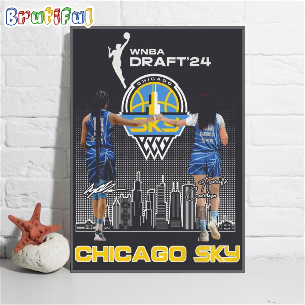 WNBA Draft 2024 Chicago Sky Wall Art Poster Canvas